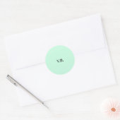 Sticker Rond Simple couleur unie ajouter nom texte monogramme (Enveloppe)