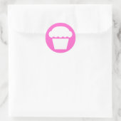 Sticker Rond simple cupcake (Sac)