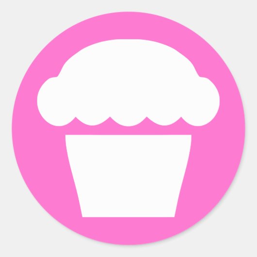 Sticker Rond simple cupcake (Devant)