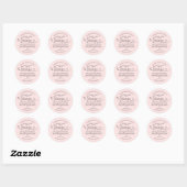 Sticker Rond Simple Cute Blush Rose Coeur Noir Soap Fabriqué À (Feuille)