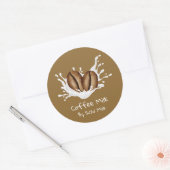 Sticker Rond Simple Cute Coffee Milk Label (Enveloppe)