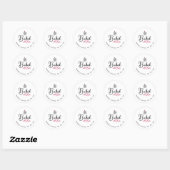 Sticker Rond Simple Cute Heart Baked with Love emballage autoco (Feuille)