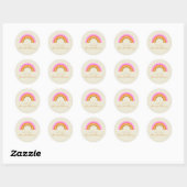 Sticker Rond Simple Cute Retro Rainbow Cadeau Personnalisé De (Feuille)