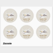 Sticker Rond Simple Cute Vanilla Milk Label (Feuille)