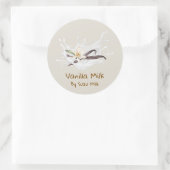 Sticker Rond Simple Cute Vanilla Milk Label (Sac)