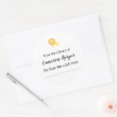 Sticker Rond Simple de la bibliothèque de plaques, Lion jaune (Enveloppe)