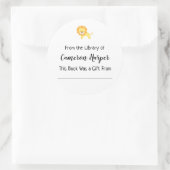 Sticker Rond Simple de la bibliothèque de plaques, Lion jaune (Sac)