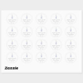 Sticker Rond Simple Delphinium Mémorial (Feuille)