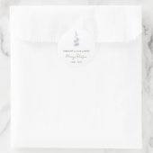 Sticker Rond Simple Delphinium Mémorial (Sac)