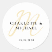 Sticker Rond Simple, élégant (Devant)