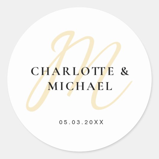 Sticker Rond Simple, élégant (Devant)