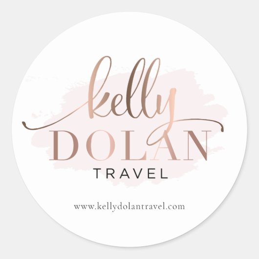 Sticker Rond Simple Élégant Ajouter Un Logo Personnalisé (Devant)