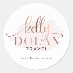 Sticker Rond Simple Élégant Ajouter Un Logo Personnalisé