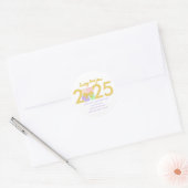 Sticker Rond Simple Elegant Christmas New Year Gift Box Bow (Enveloppe)