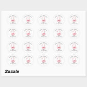 Sticker Rond Simple Elegant Christmas Watercolor Gift Wrap (Feuille)