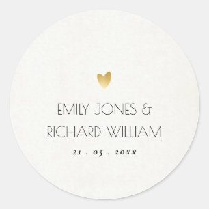 STICKER ROND SIMPLE ÉLÉGANT TEXTE DE TYPOGRAPHIE BLANCHE SIMPLE