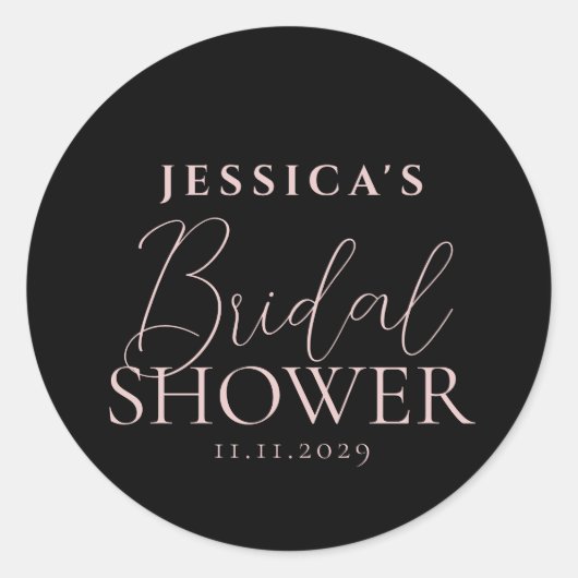 Sticker Rond Simple Élégante Calligraphie Enterrement de Vie de (Devant)