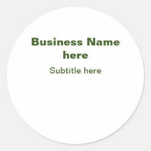 Sticker Rond simple entreprise ajouter votre nom texte q r code