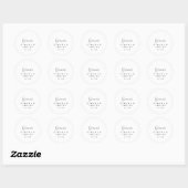 Sticker Rond Simple espagnol Merci mariage Favoriser (Feuille)