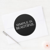 Sticker Rond simple est beau (Enveloppe)