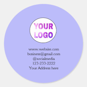 Sticker Rond simple et minimal ajouter votre logo/design ici cl