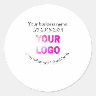 Sticker Rond simple et minimal ajouter votre logo/design ici te