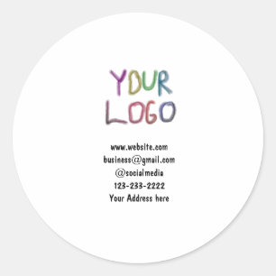 Sticker Rond simple et minimal ajouter votre logo/design ici te