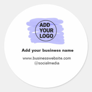 Sticker Rond simple et minimal ajouter votre logo/votre aquarel