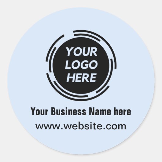 Sticker Rond Simple et minimal ajoutez votre logo/votre design  (Devant)