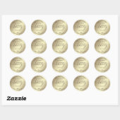 Sticker Rond Simple et moderne, peigne de miel (Feuille)