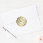 Sticker Rond Simple et moderne, peigne de miel (Enveloppe)
