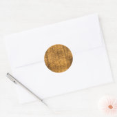 Sticker Rond Simple Faux Gold. (Enveloppe)