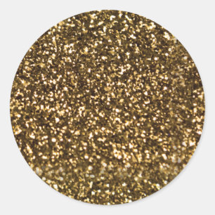 Sticker Rond Simple Faux Gold.