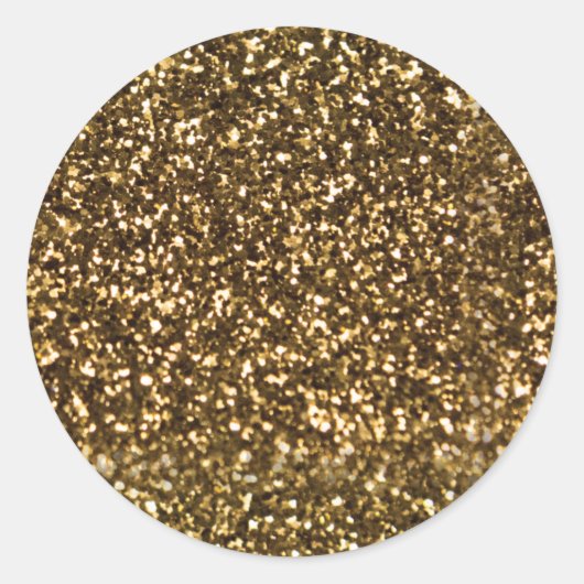 Sticker Rond Simple Faux Gold. (Devant)