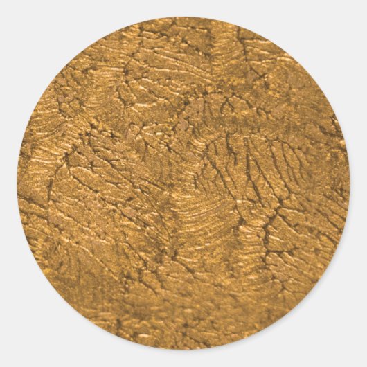 Sticker Rond Simple Faux Gold. (Devant)