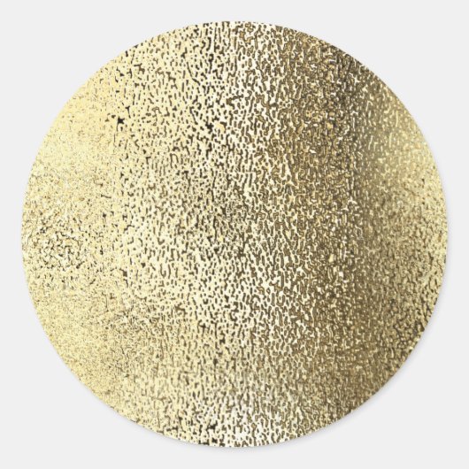 Sticker Rond Simple Faux Gold Foil. (Devant)