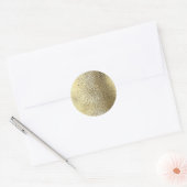 Sticker Rond Simple Faux Gold Foil. (Enveloppe)