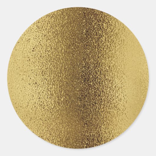 Sticker Rond Simple Faux Gold Foil. (Devant)