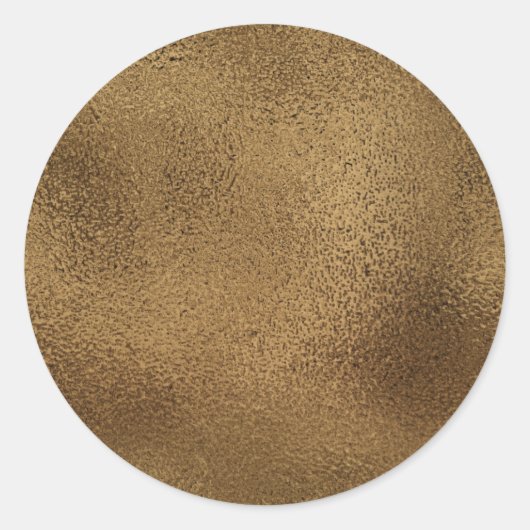 Sticker Rond Simple Faux Gold Foil. (Devant)