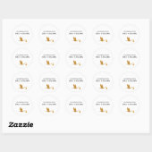 Sticker Rond Simple Faux Gold Stork Baby shower Félicitations (Feuille)