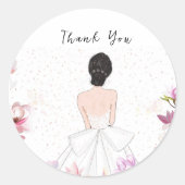 Sticker Rond Simple fête de mariage adorable (Devant)
