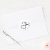 Sticker Rond Simple Feuille Botanique Faite Maison (Enveloppe)