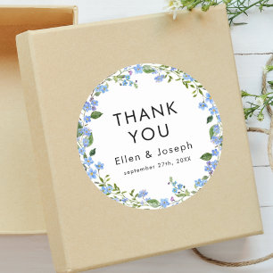 Sticker Rond Simple Fleuriste Minimaliste Mariage Remerciements