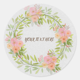 STICKER ROND SIMPLE FLORAL  