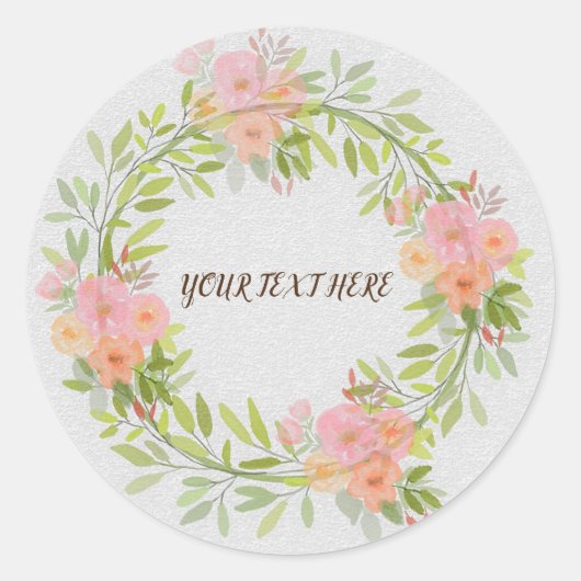 STICKER ROND SIMPLE FLORAL (Devant)