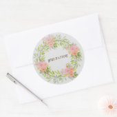 STICKER ROND SIMPLE FLORAL (Enveloppe)
