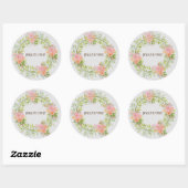 STICKER ROND SIMPLE FLORAL (Feuille)