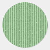 Sticker Rond Simple Forest Green Glitter Style Vertical Stripes (Devant)