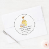 Sticker Rond Simple Garlic Infused Honey Label (Enveloppe)