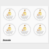 Sticker Rond Simple Garlic Infused Honey Label (Feuille)